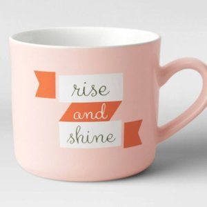 Opalhouse Rise and Shine wide Minimalist pink coffee cup new